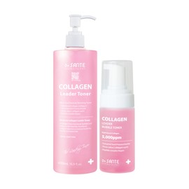 Sante Cosmetic 化粧品 Santte Tool Collagen Leader Toner 500ml+Tool + Talk before purchase 🩵Azulen Soother Toner 200ml & Sample Benefit Inquiry Talk / 상떼 공구 콜라겐 리더 토너 500ml+공구중+구매전 톡톡 🩵아줄렌수더토너200ml &샘플혜택문의 톡톡