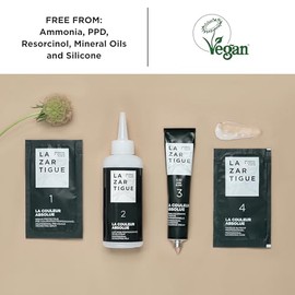 Lazartigue Permanent Haircolour 7.0 I Tinte rubio I Sin amoníaco con extractos botánicos y alta concentración de pigmentos I Para todo tipo de cabello I 150 ml