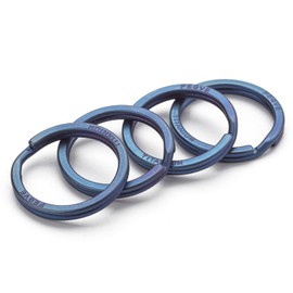 FEGVE Titanium Key Chain Rings Split Rings 4 Pack – Durable, Lightweight and Corrosion-Resistant Keyrings for Home & Car Keys