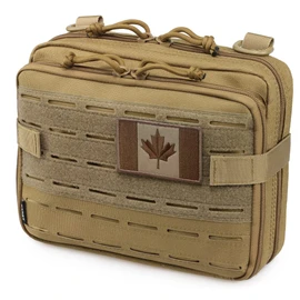 WYNEX Tactical Molle Admin Pouch of Laser Cut Design, Utility Pouches Molle Attachment Military EMT Organizer with Map Pocket EDC EMT Pack IFAK Tool Holder Universal Canada Patch Included