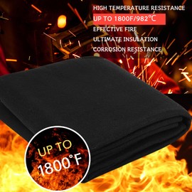 Carbon Felt Fireproof Fabric, Carbon Felt Welding Blanket Fireproof up to 1800℉, Carbon Felt Wick Roll Fireproof Material Flame Retardant Fabric Heat Resistant Material (2pc 20inch×20inch)