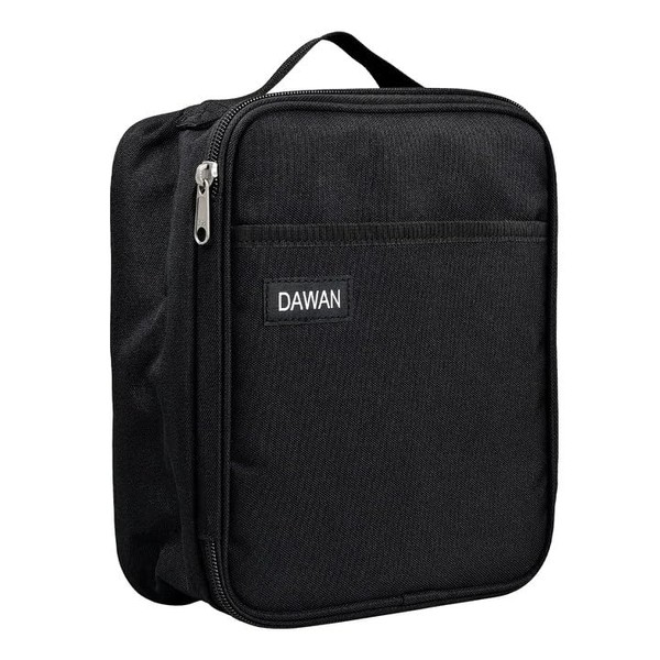 DAWAN Freezable Lunch Bag, Black, Insulated Cooler Tote with Handle