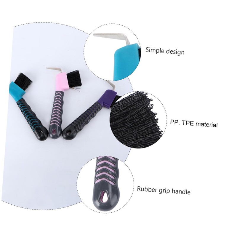GRIRIW 2pcs Horse Hoof Cleaning Brushes Horse Grooming Tools Multi-Functional