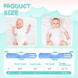 POWYS Torticollis Pillows for Infants - Neck Support Newborn Baby Carseat Head Positioner Toddler Plagiocephaly Cushion Traveling Sleep Correction Adjustable Soft Flannel