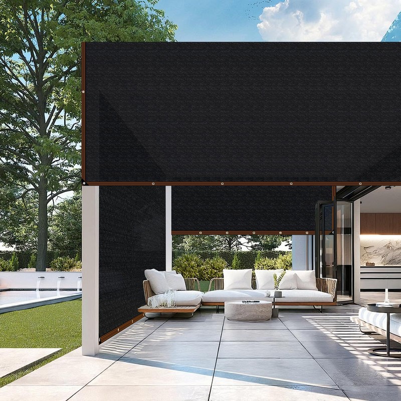 BCBIG Rectangular Sun Shade Sail for Balcony, Shade Net Greenhouse