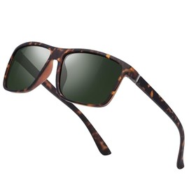 suoso Polarisiert Sonnenbrille Herren Damen Unisex Schwarz Retro Ultraleicht Rahmen UV400 Shutz Sonnenbrillen Polarisierte Klassische Brille für Fahren Geschäftsreise Reise G15/Leopardenmuster