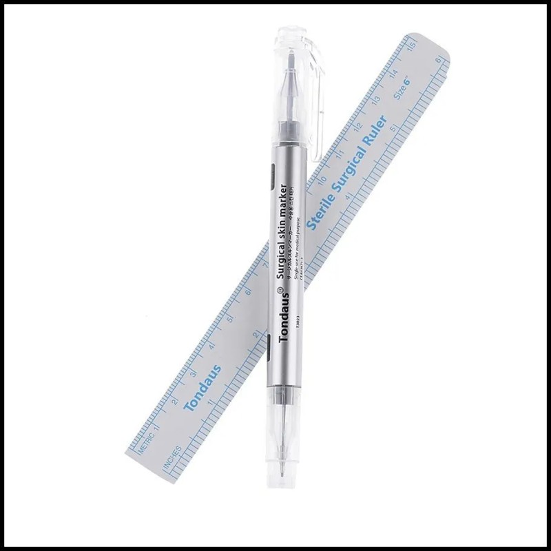 3 Marcadores Quirúrgicos Diseño Microblading Azul/violeta