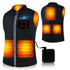Warmmelt Heated Vest Men Women - Heated Jacket, 10000mAh Heated Gilet for Winter Outdoor (Size:XL)