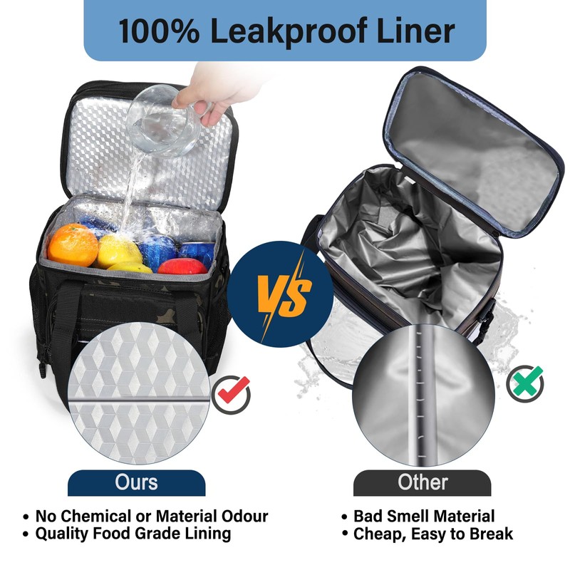 Lunch Box Cooler Bag - Insulated Tactical Lunchbox for Men