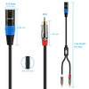 JOLGOO Cable de micrófono divisor de conexión dual RCA a