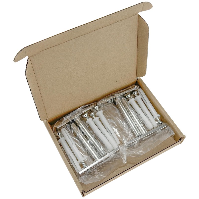 4 Pieces Heavy-Duty Floating Shelf Brackets with Mounting Screws,Solid Steel
