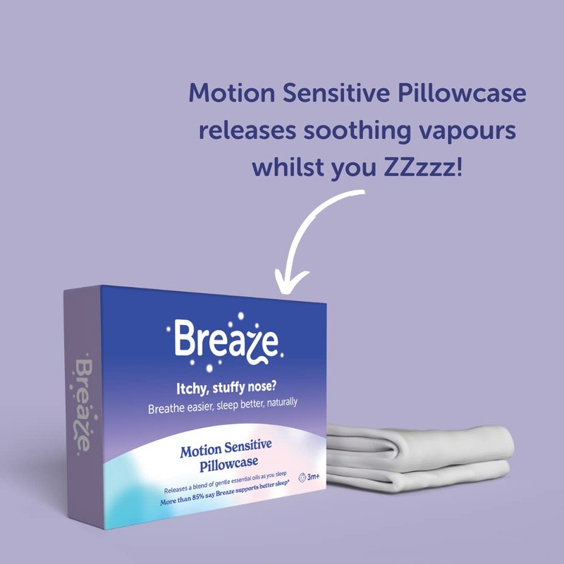 Breaze Natural Hayfever and Allergy Support, Motion Sensitive Pillowcases (Total