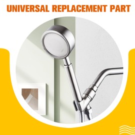 All Metal Handheld Shower Head Holder, Adjustable Shower Wand Holder with Universal Shower Arm Mount and Brass Pivot Ball, for Connecting Shower Arm and Shower Hose