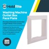 Holdrite Washing Machine Outlet Box Face Plate, White Paintable Cover,