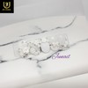 White Jenny handmade nail tips - Short C curve coffin
