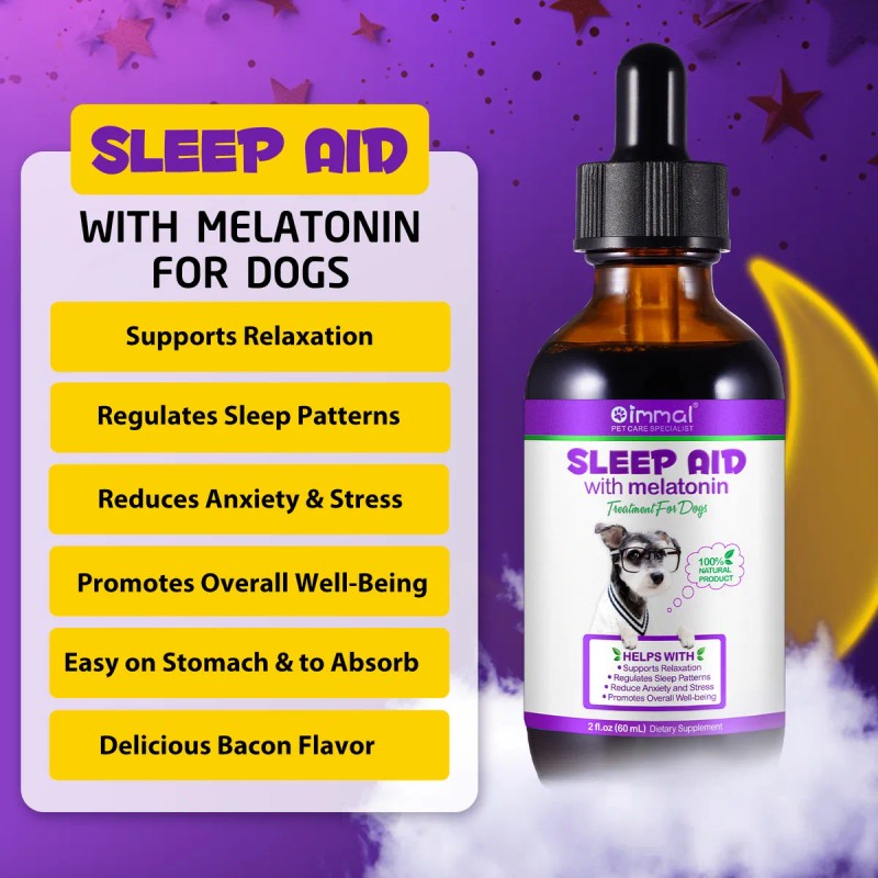 Suplemento Sueño Perro Melatonina Relajación Ansiedad Oimmal