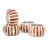 Goroly Home Handmade Multi Sequin Beaded Napkin Rings Set, Napkin