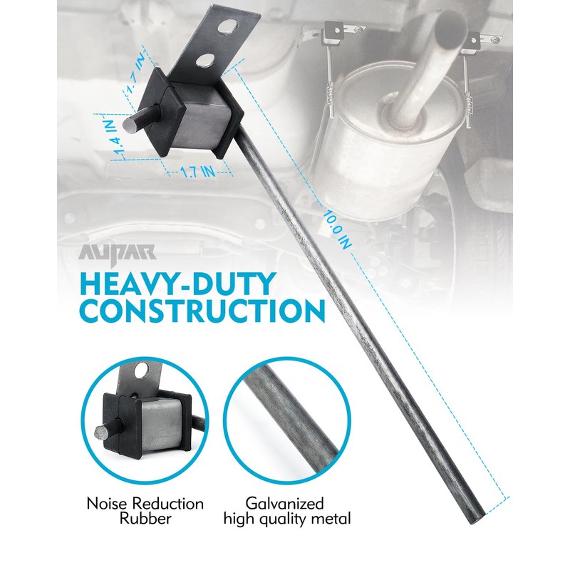 Aupar 2 Pack Exhaust Hanger Rod, Universal Muffler Hanger Rod
