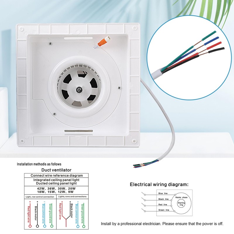 FEITON Bathroom Exhaust Fan with Light, Ceiling Mount, 110 CFM