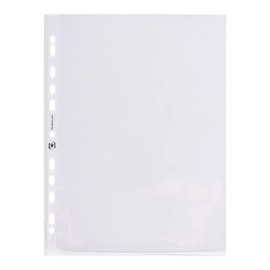 ELBA 100460989 Brochure covers Premium 25 pieces for DIN A4 0.12 mm crystal clear OHP suitable Universal perforation PP plastic Transparent film Plastic cover Transparent cover ideal for folders ring binders and staplers