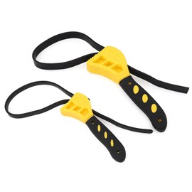 2 Pcs Rubber Strap Wrench, 500mm & 600mm Heavy Duty Rubber Pipe Wrench, Adjustable Oil Filter Strap Wrench, Multi-Purpose Rubber Wrench for Jar Opener, Plumbing, Shower Head, Water Filter, Oil Filter