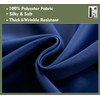 PI Blackout Bedroom Curtains,Thermal Insulated Ring Top Window Treatment,Room Darkening