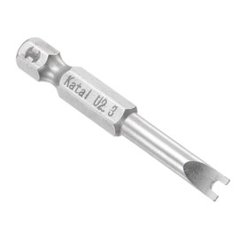 CoCud Magnetic U Type Bits 2.3 mm Head 1/4 Inch Hex Shank 2 Inch Length S2 Steel 5 Points Tamper Proof U-Shaped Screwdriver Bits - (Use: for Electric Screwdriver) Pack of 1