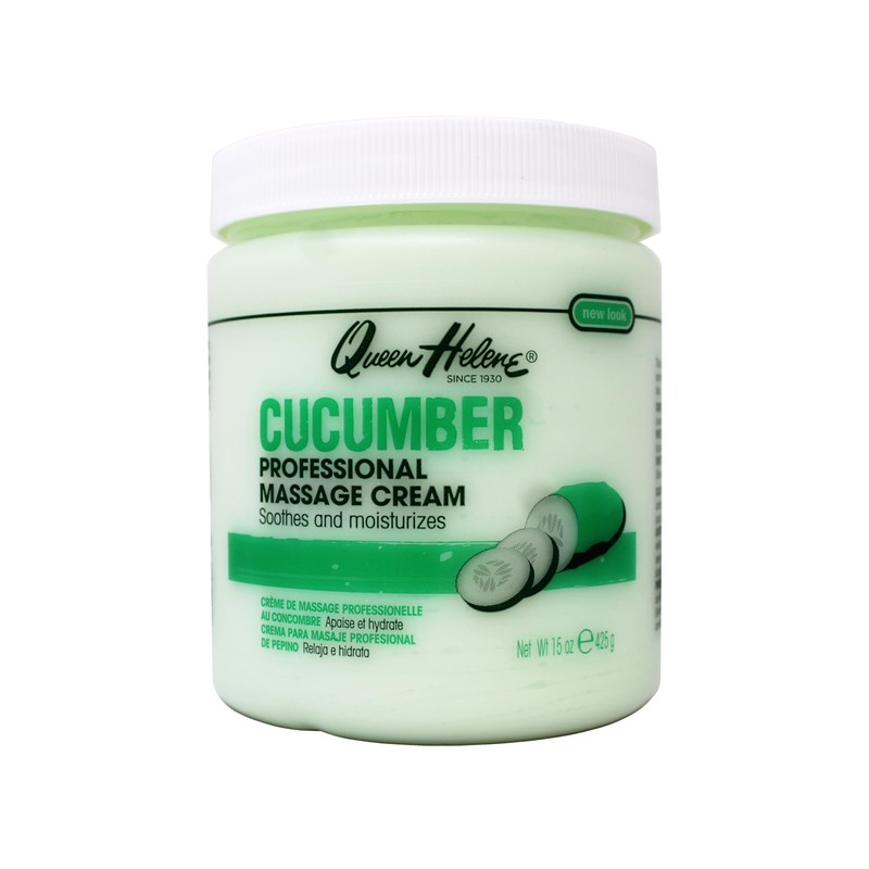 Queen Helene Cucumber Professional Massage Cream, Soothing and Moisturizing, 15