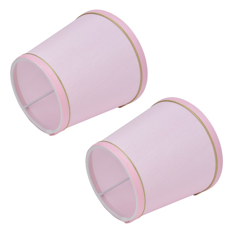 2PCS European Style E14 Lamp Shade Pink Lampshade for Chandelier
