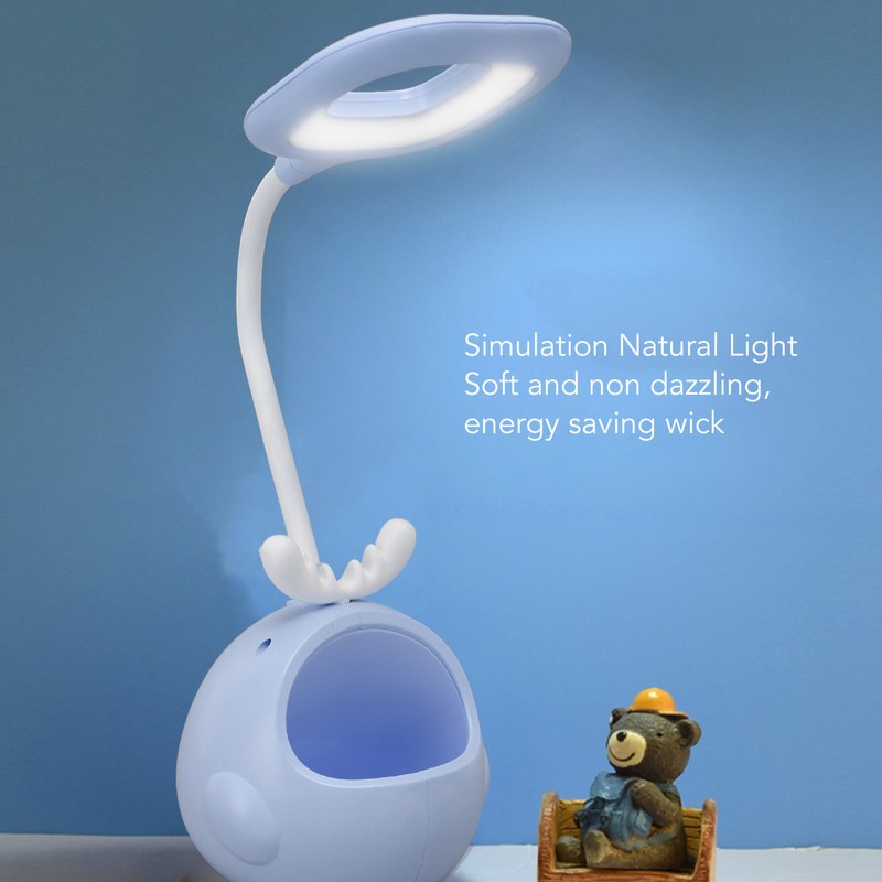 LED Desk Lamp Eye Protection Gentle Uniform Lighting Flexible Hose