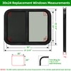 RV Window for Cargo Trailer,30"W x 24"H RV Window Replacement