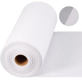 CODOHI 100g/㎡ New Upgraded Heavy Weight White Iron-On Non-Woven Fusible Interfacing 11.8" x 30.6 Yards Non-Woven Interfacing Iron On Polyester Single-Sided Interfacing for Crafts Supplies
