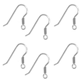 My-Bead 3 Pairs of Earrings 18 mm 925 Sterling Silver Nickel-Free Hypoallergenic Fish Hooks Jewellery Making Crafts DIY