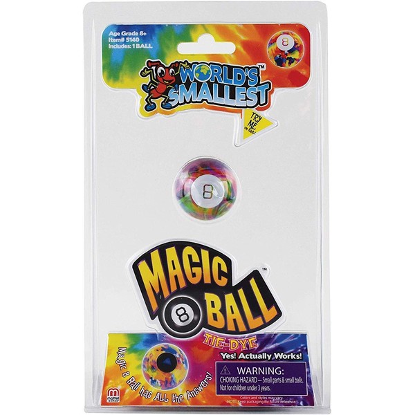 World's Smallest Magic 8 Ball Tie Dye, Multi, Model:5140