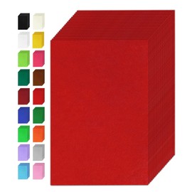Red Felt Fabric Sheets 20 Pcs 7" X 11", 1mm Thick Assorted Color Sewing Crafts Felt for DIY Patchwork Art Projects Party & Holiday Decoration