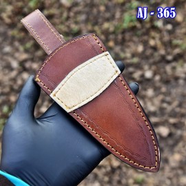 Handmade Sheath Fix Blade Knife Leather Dagger Double Edge Goat & Cow Leather knife Holster EDC
