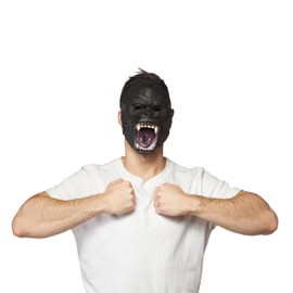 HMS Jungle King Supersoft Gorilla MASK, Black, Standard