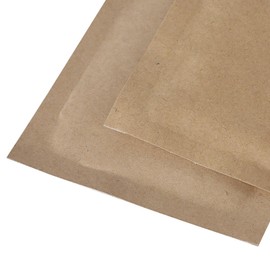 100PCS Brown Kraft & Foil Hybrid Flat Zipper Seal Bags 8x11cm (3.1x4.3")