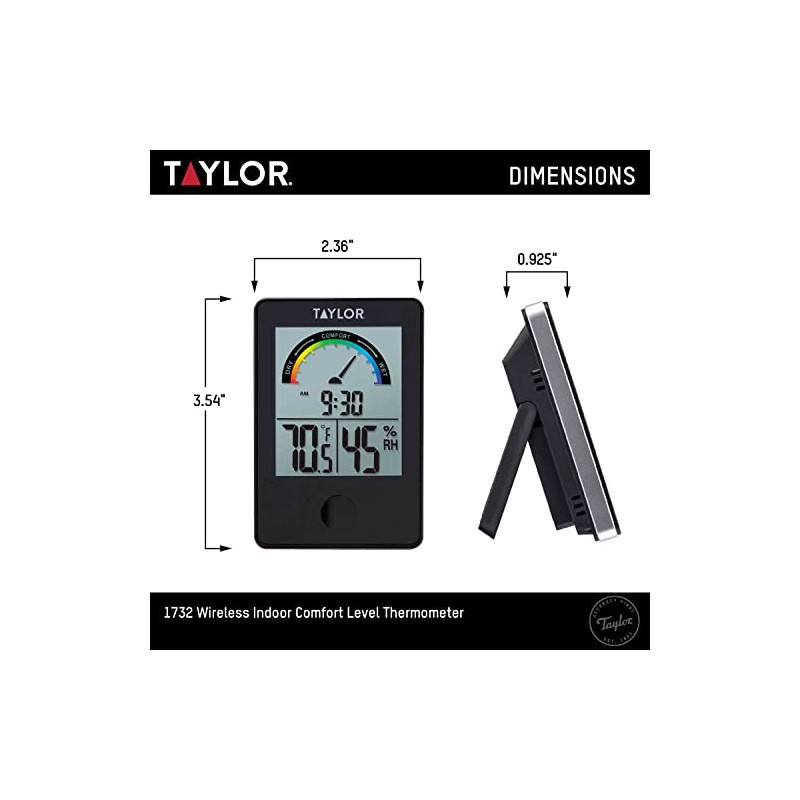 Taylor Precision Products 1732 Taylor Digital Indoor Comfort Level Thermometer