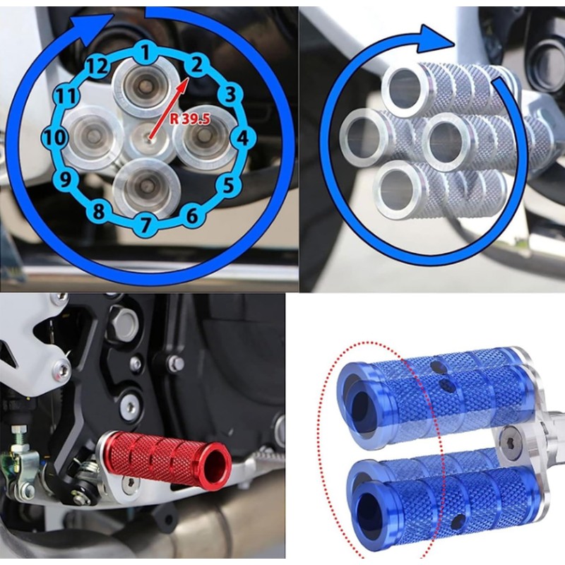 Motorcycle Aluminum Step for Suzuki GSX-S750 (2017-2024) Adjustable Anti-Slip Multi-Step