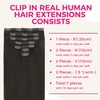 Lashey Clip-In Real Hair Extensions, 45 cm (18 Inches), 7
