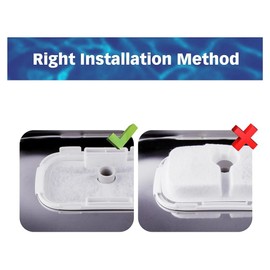 WAZIJ 8Packs Replacement Filters for Dockstream Cat Water Fountain PLWF005 PLWF115, Filters for Ultra Quiet Pet Water Fountain