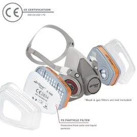 AirGearPro C-500 Filters for Reusable Respirator Mask | Anti-Dust Respirator Filters Ideal for Painting, Woodworking, Construction, Sanding, Spraying, Chemicals, DIY etc