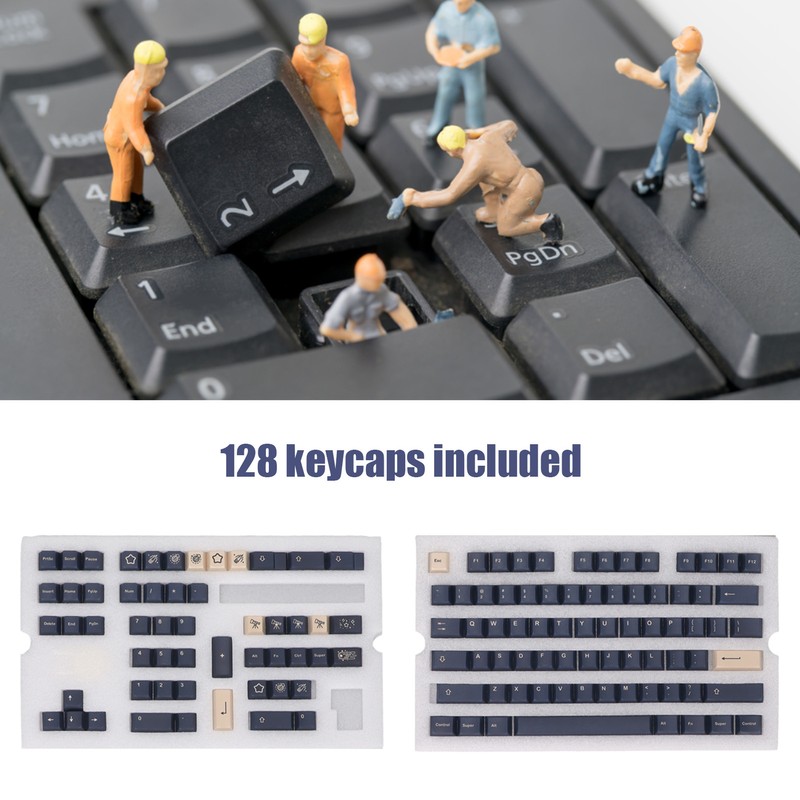 Mechanical Keyboard Keycap 128 Key PBT Keycap Set Contrasting Colors