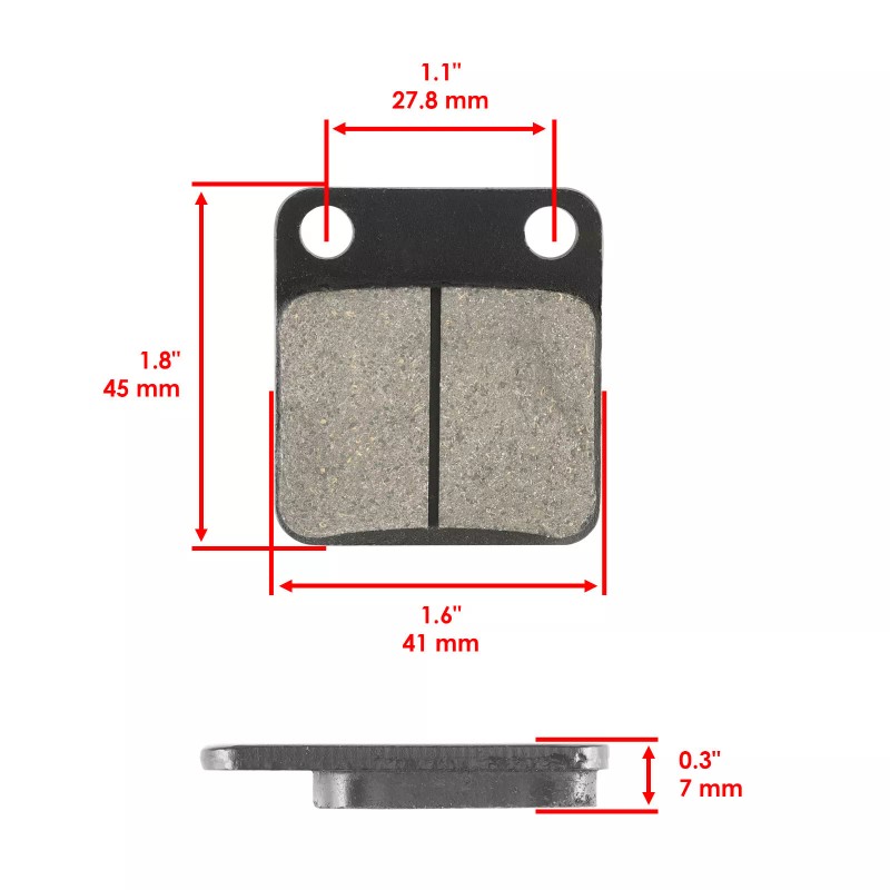 Caltric Front and Rear Brake Pads for Kawasaki KX65 2000-2020