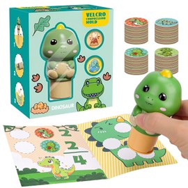 Kit de Sello de pegatinas para niños,500 pegatinas,juguetes de calcamonías de Cute Arts Crafts,juguetes de viaje de juegos creativos para niñas y niños mayores de 3 años (Dinosaurios)