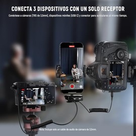 NEEWER CM28 Micrófono Lavalier Inalámbrico,Cancelación Ruido Inteligente,Grabación 48KHz/16Bit 9hrs Autonomía,Alcance 200m 4GB Almacenamiento para iPh