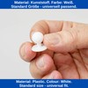 Round Buttons for Chef's Jackets, Pack of 15, White, 19