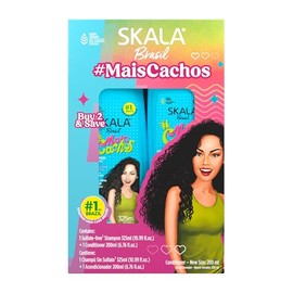 SKALA Kit Shampoo y Acondicionador Mais Cachos para Rizos Definidos 325ml