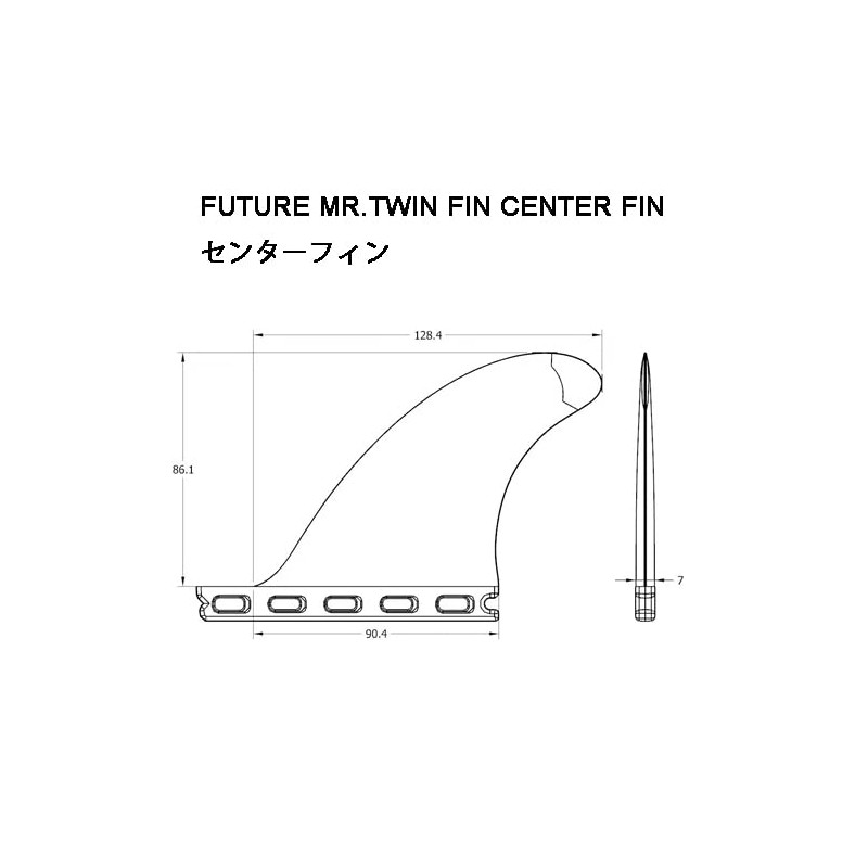 FUNKTION FUTURE Surfboard FKGFCC-FT-MR-TWIN MR.TWIN 5.39" 3.39" Set of 3